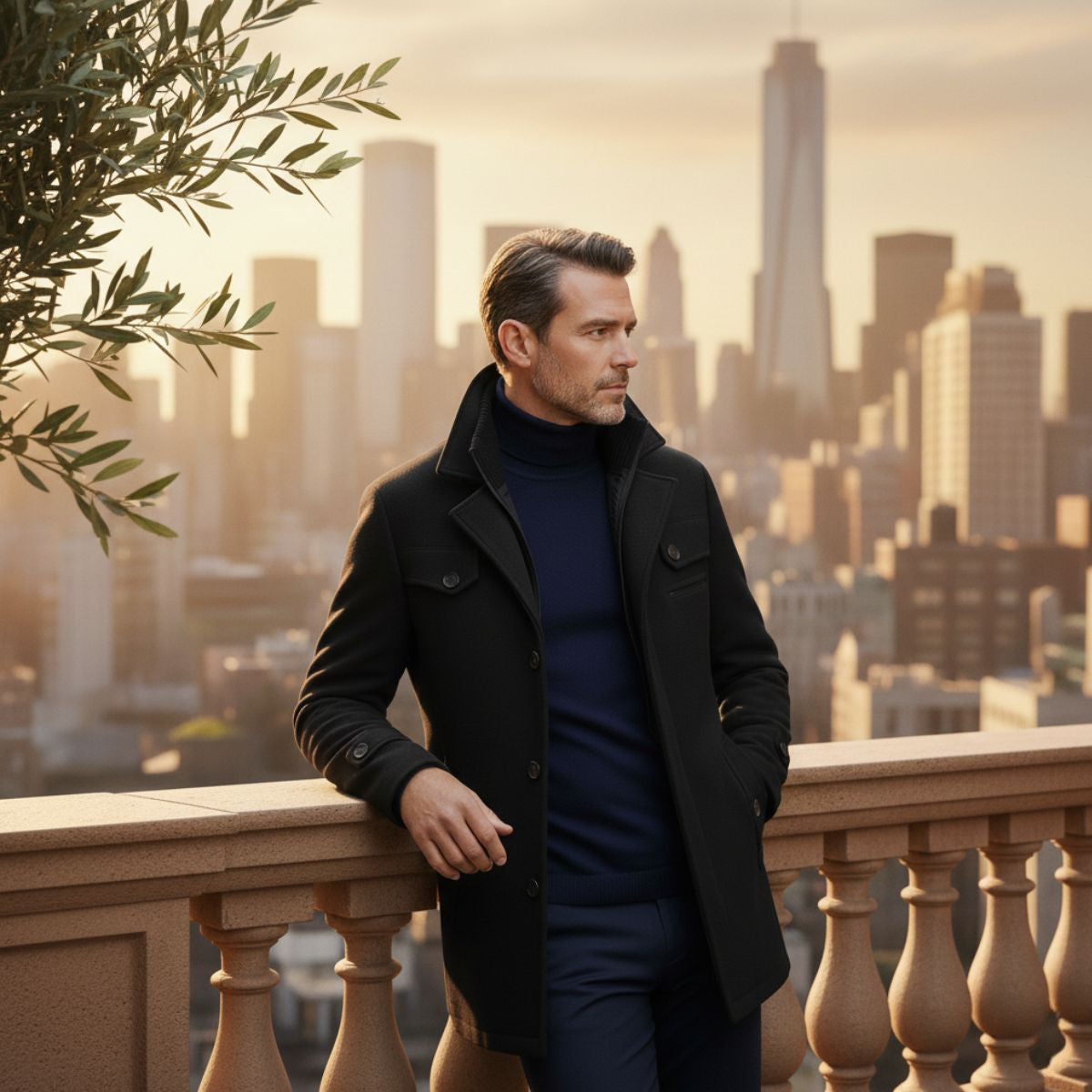 The Stonemont Men’s Smart Casual Wool Blend Winter Coat