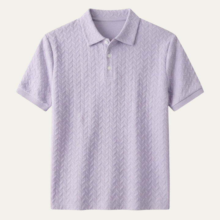 The Windlawn Men’s Casual Textured Summer Polo Shirt
