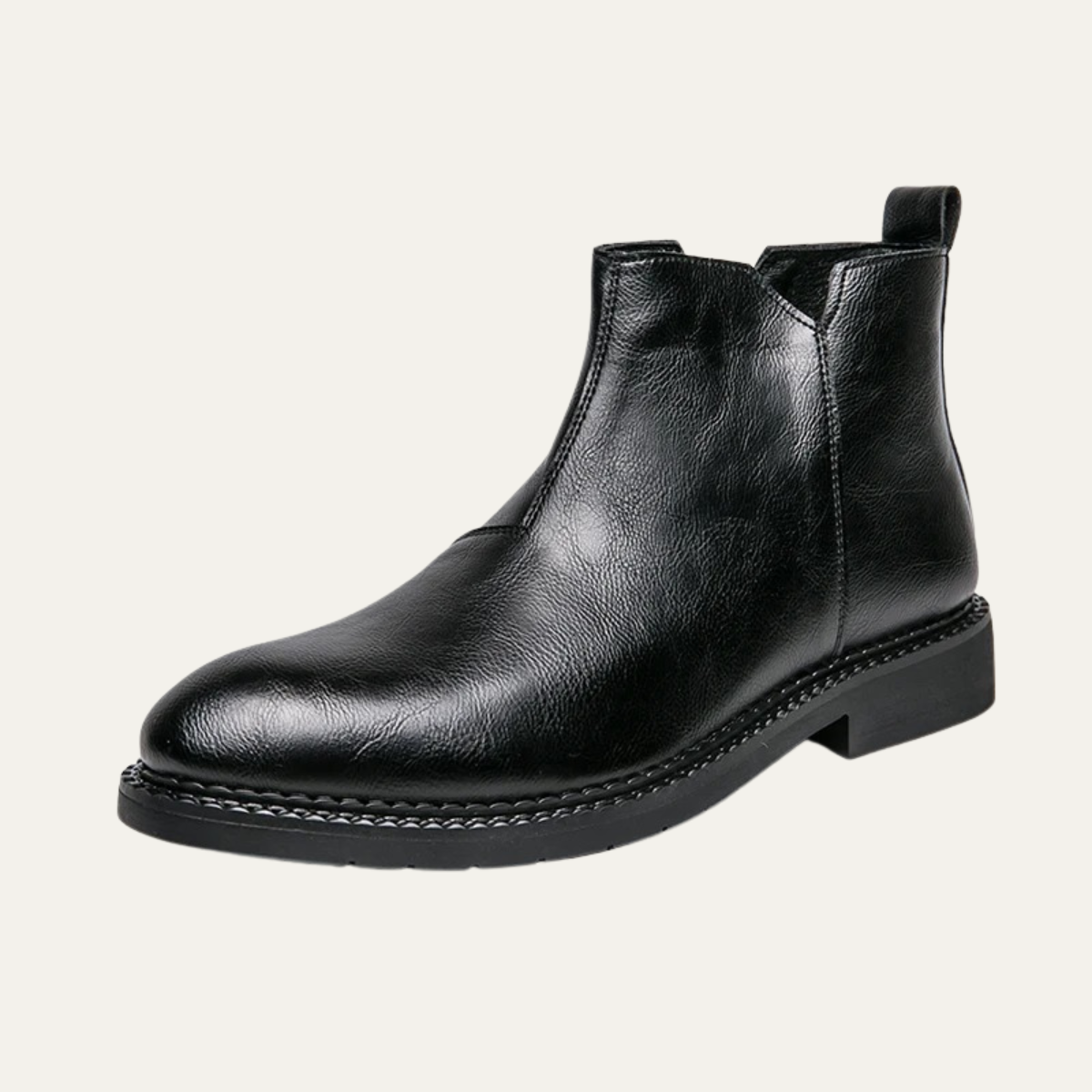 The Etna Rosso Men’s Classic Genuine Leather Ankle Shoes