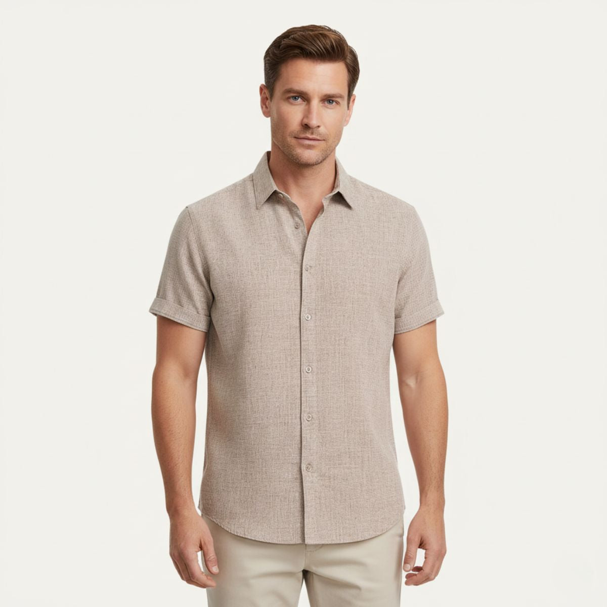 The Monaco Short Sleeve Linen Shirt for Men