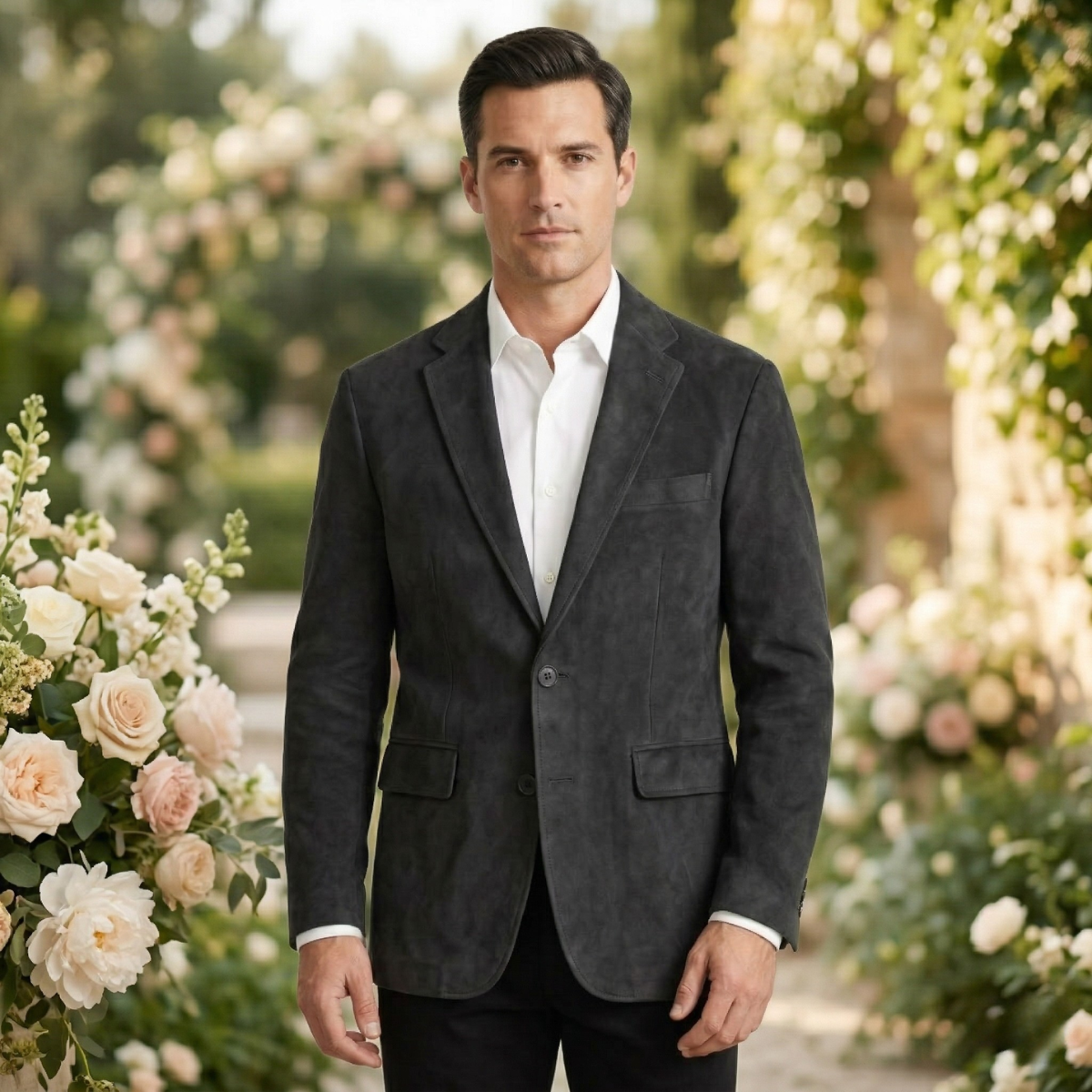 The Policoro Men’s Single Breasted Blazer with Notched Lapel - Wedding Guest