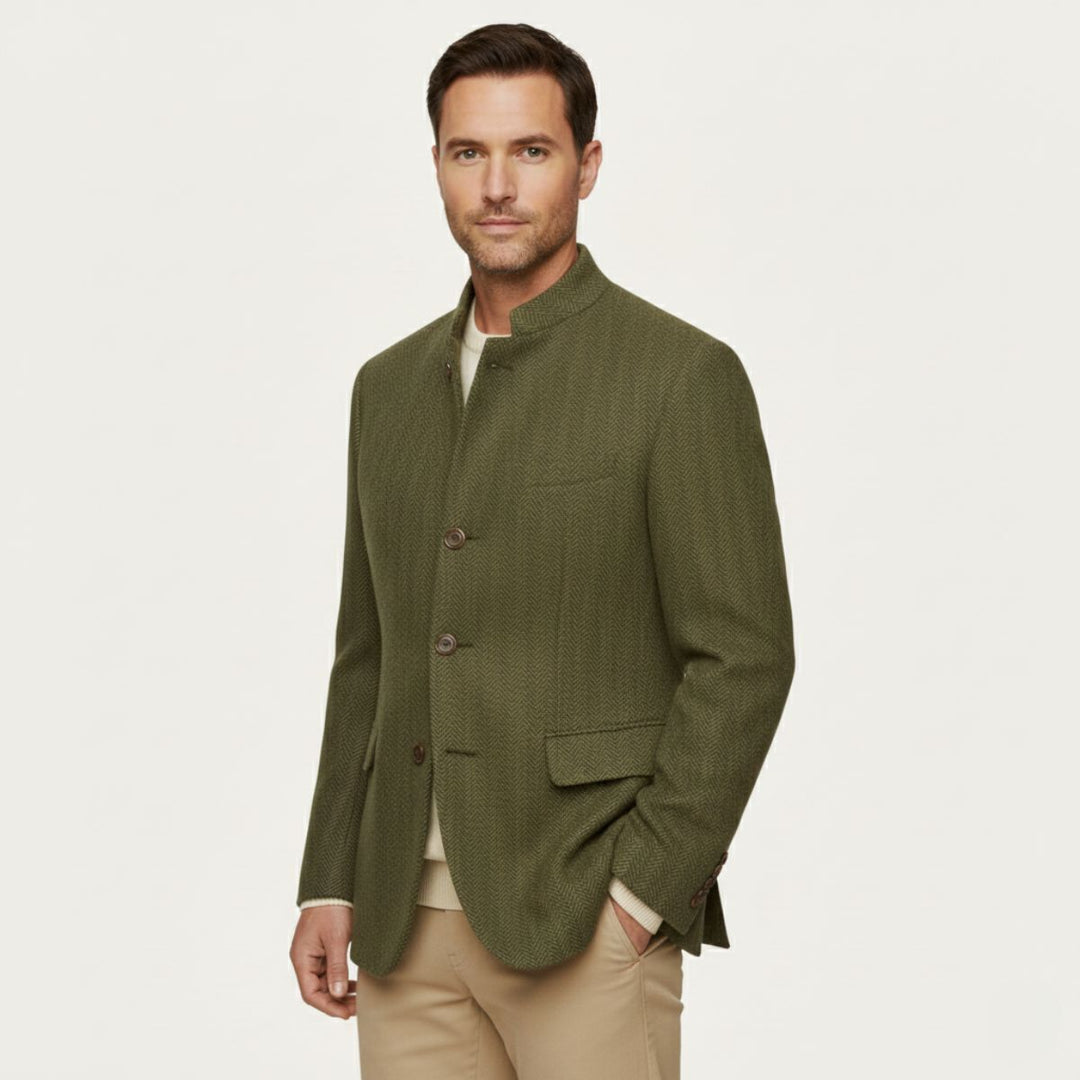The Milverstone Men’s Single Breasted Tweed Blazer Jacket