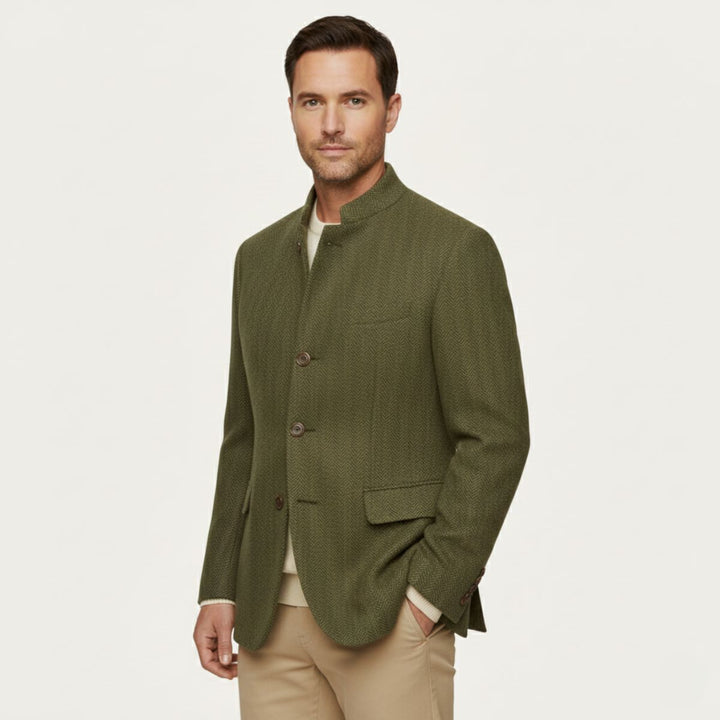 The Milverstone Men’s Single Breasted Tweed Blazer Jacket