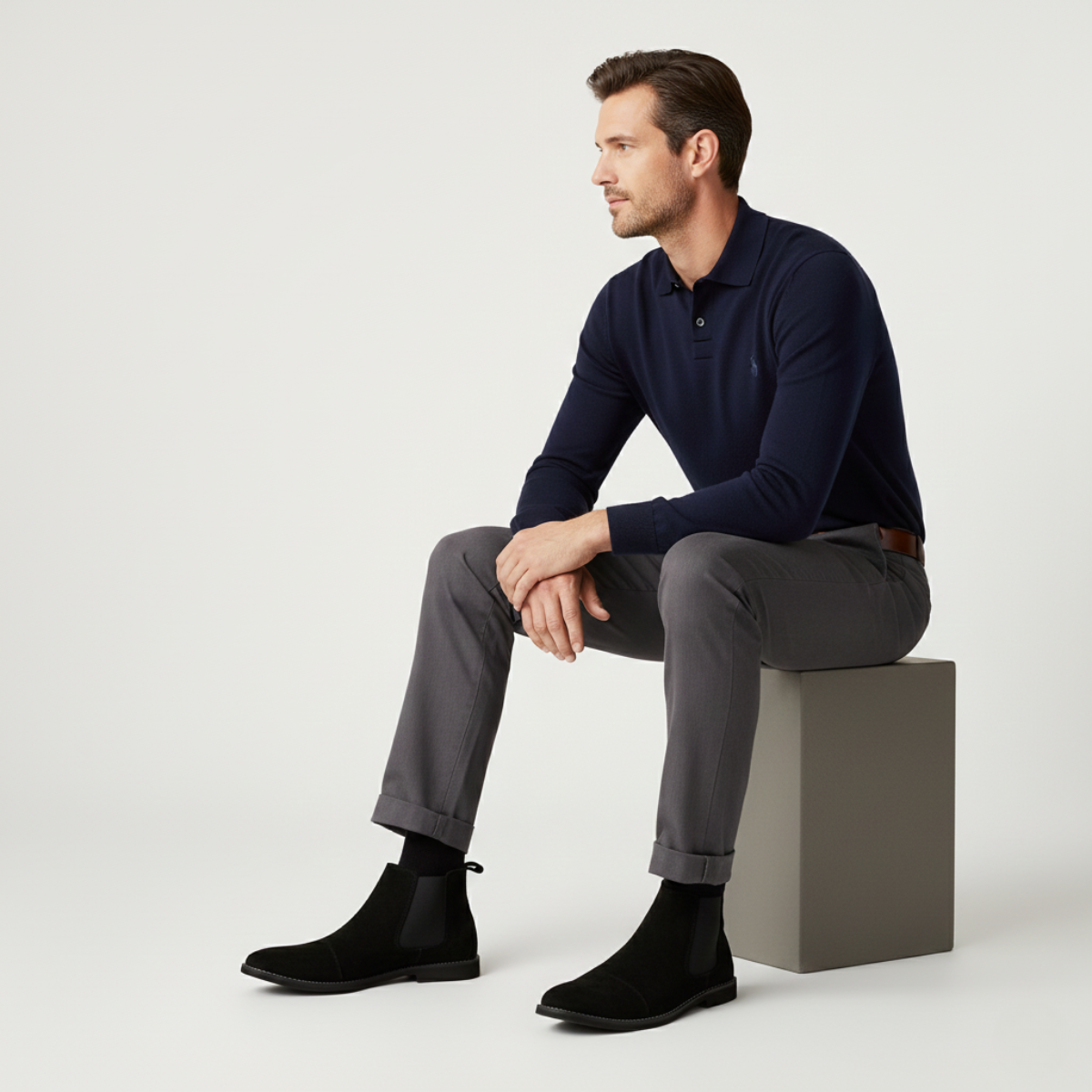 The Harris Men’s Classic Slip On Suede Chelsea Boots