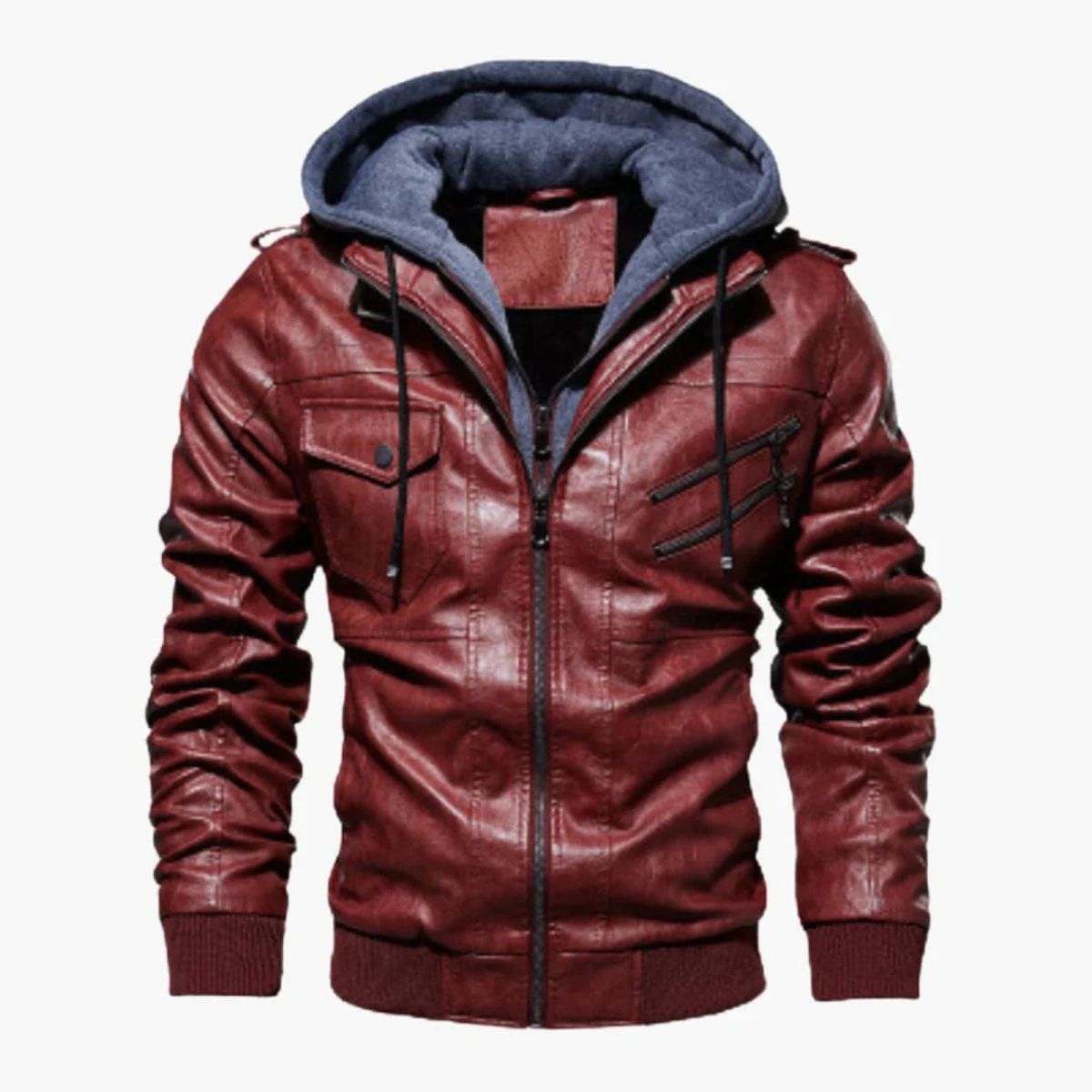The Palermo Leather Bomber Jacket – Men’s Hooded Classic Style