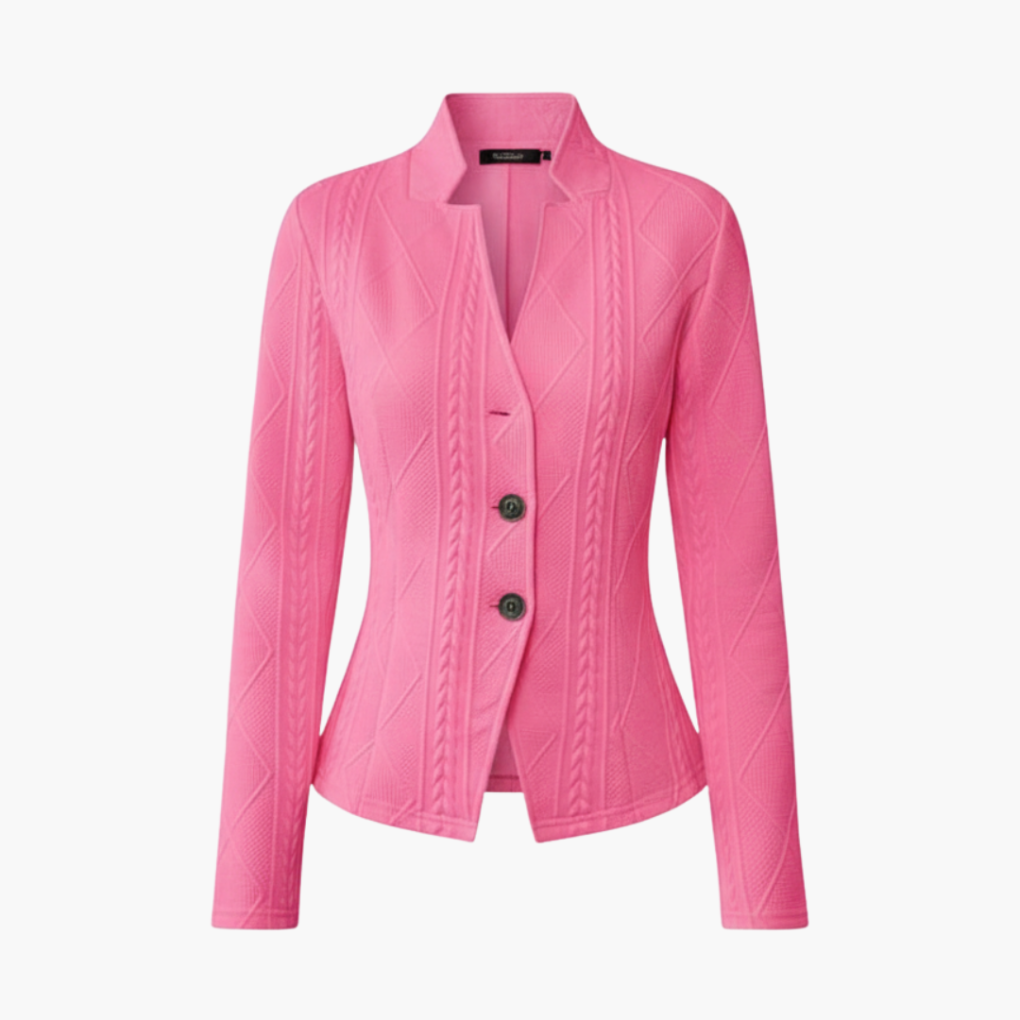 Women's Lapel Blazer with Button Closure