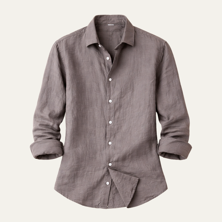 The Ironridge Men’s Linen Lightweight Turn Down Collar Trendy Shirt