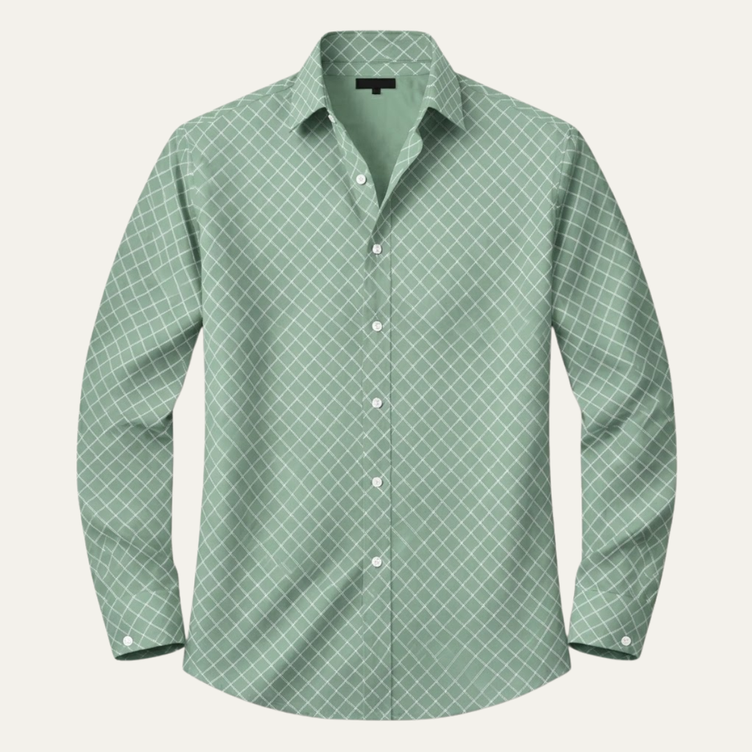 The Merano Men’s Geometric Print Button Down Shirt