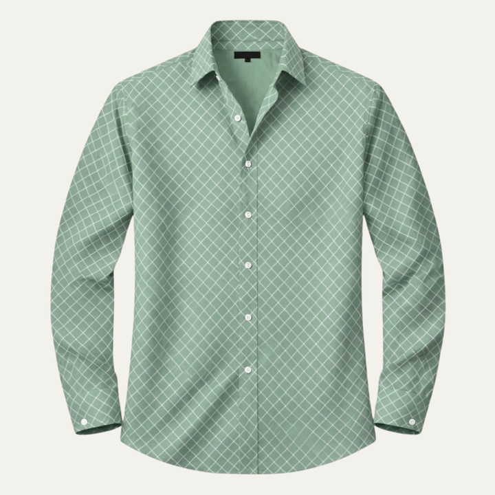 The Merano Men’s Geometric Print Button Down Shirt