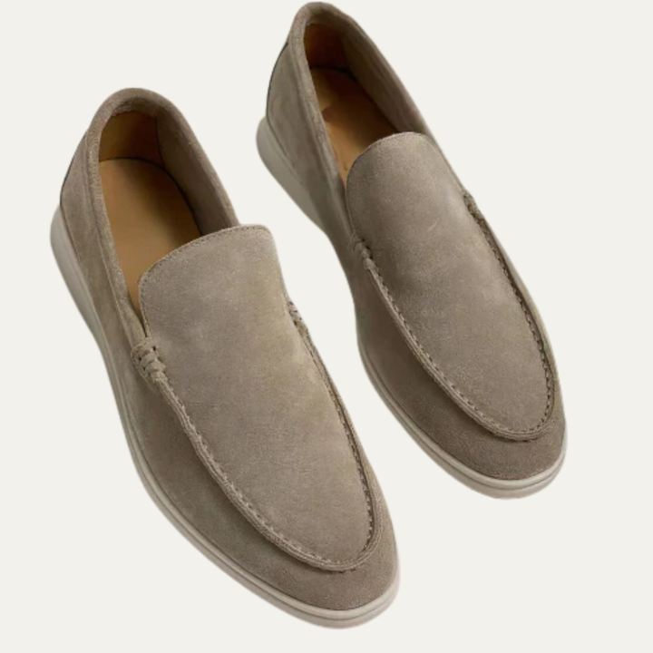 The Hepburn Men’s Casual Suede Loafers with Rubber Sole