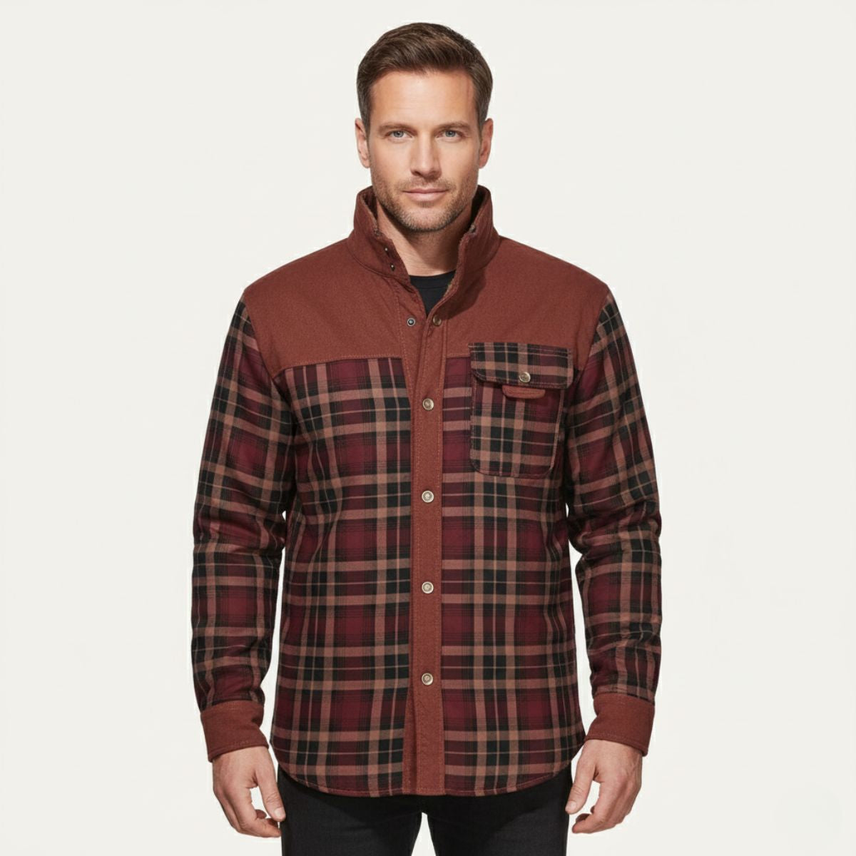 The Gallipoli Men’s Warm Winter Plaid Check Jacket