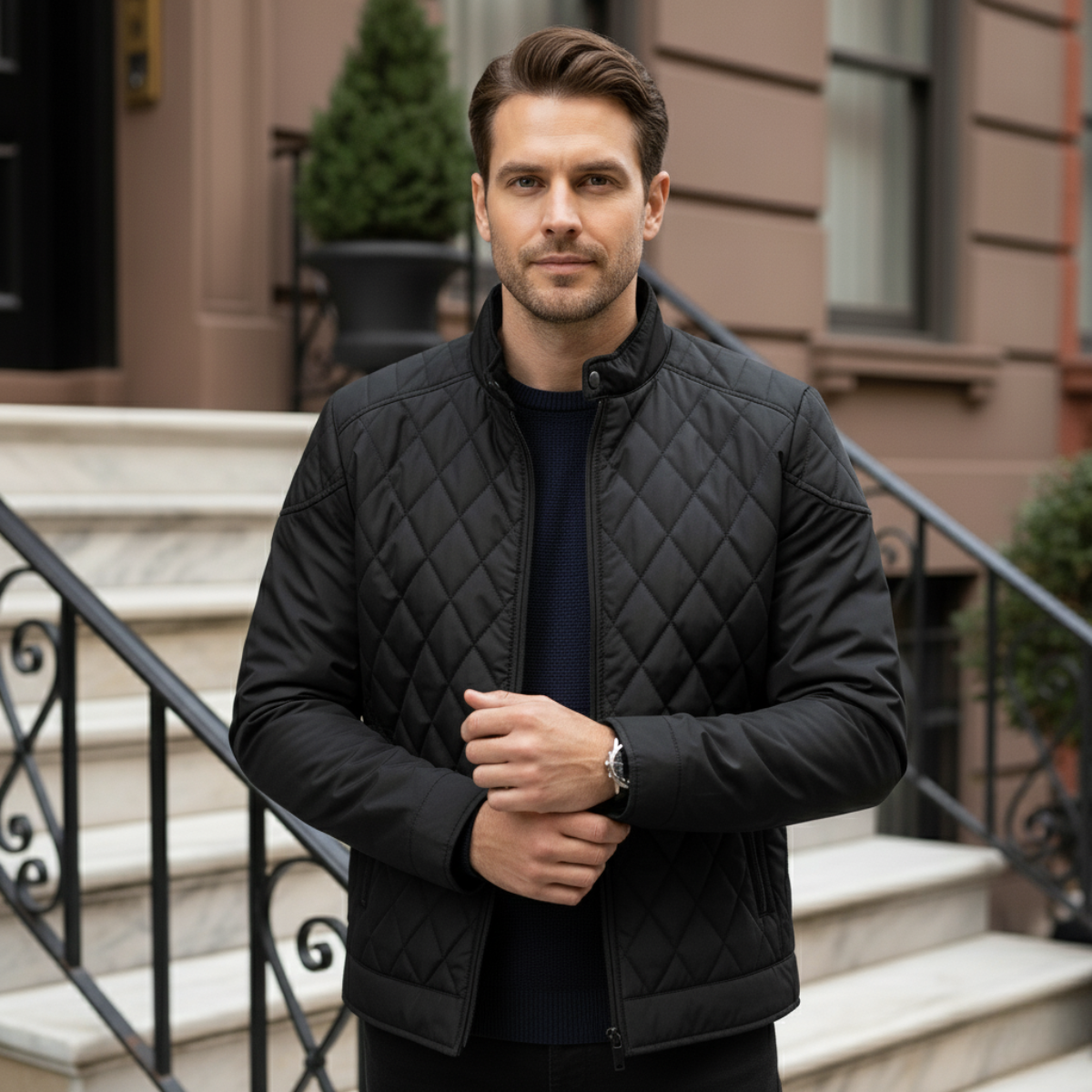 The Sheffield Men’s Lightweight Padded Quilted Jacket
