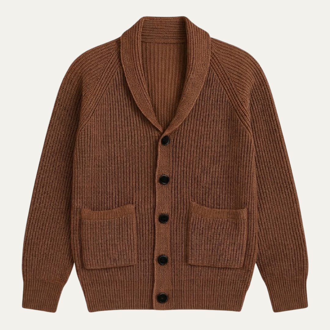 The Oxford Men’s Shawl Collar Knitted Button Up Cardigan