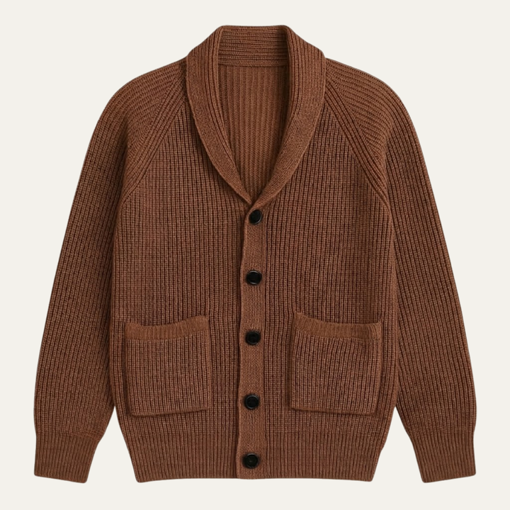 The Oxford Men’s Shawl Collar Knitted Button Up Cardigan