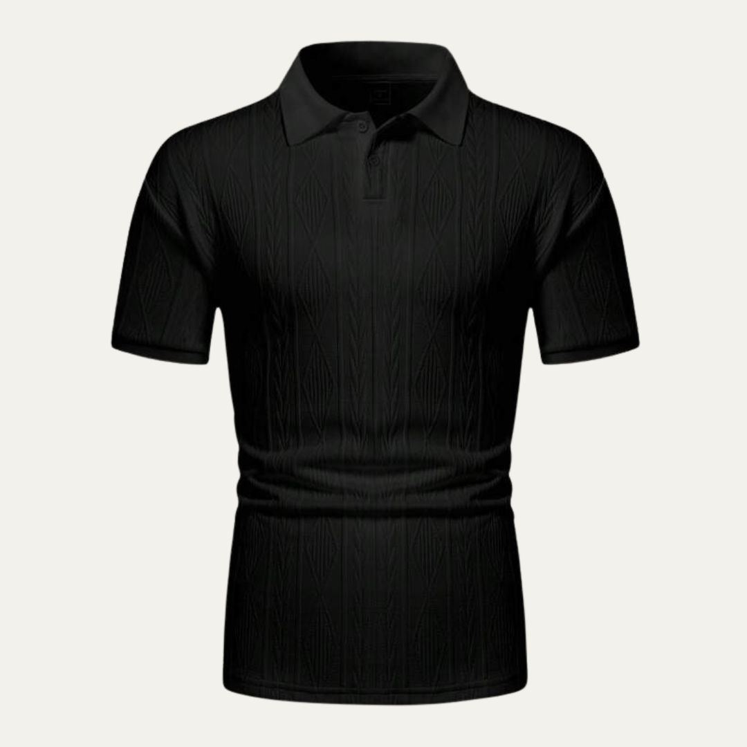 The Ridgebrook Men’s Textured Button Up Casual Polo Shirt