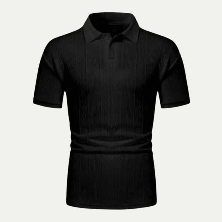 The Ridgebrook Men’s Textured Button Up Casual Polo Shirt