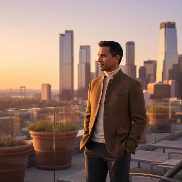 The Milverstone Men’s Single Breasted Tweed Blazer Jacket