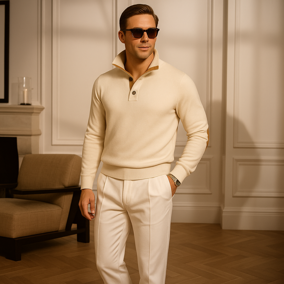 The Oxford Quarter Zip Sweater