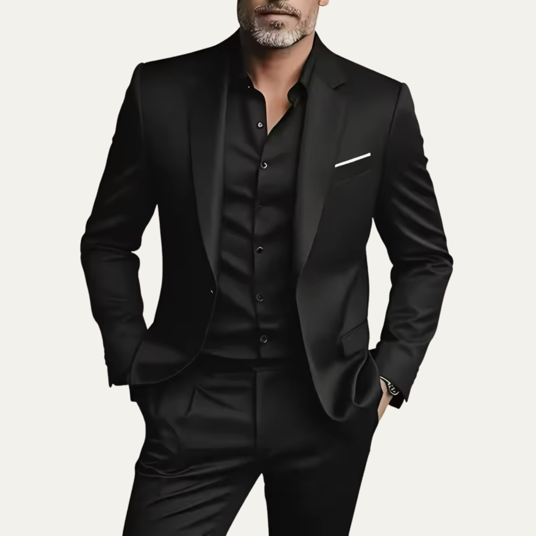 The Barbaresco Men’s Elegant Slim Fit Suit Set – Business Blazer & Pants