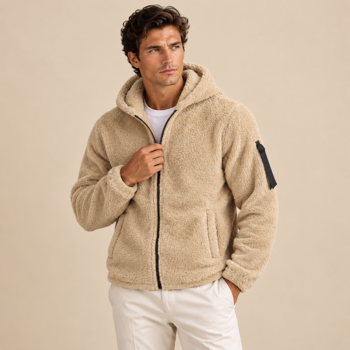 The Braxton Men’s Fleece Warm Soft Velvet Hoodie Jacket