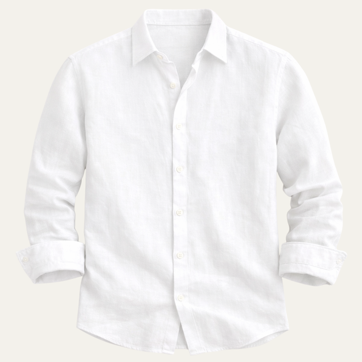 The Ostuni Men’s Solid Color Casual Linen Button Up Shirt