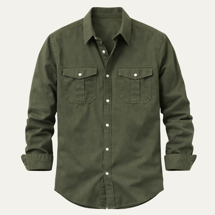 The Brookwater Men’s Retro Solid Button Up Shirt
