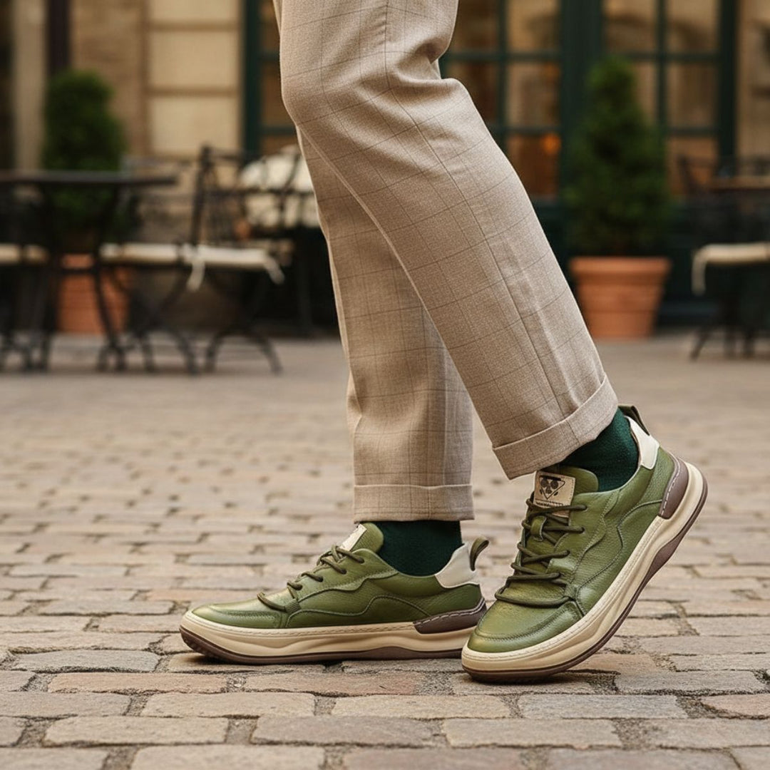 The Geneva Men’s Faux Leather Shoes – Modern Casual Sneakers
