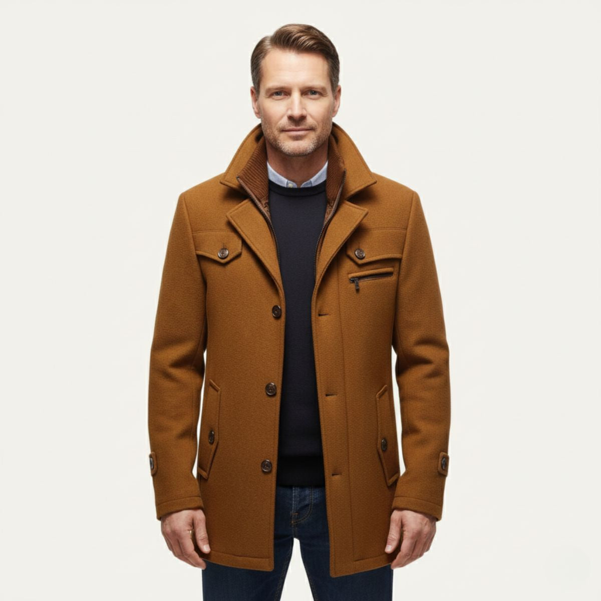 The Stonemont Men’s Smart Casual Wool Blend Winter Coat