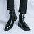 The Franciacorta Men’s Leather Ankle Boots with Side Zip & Non Slip Sole