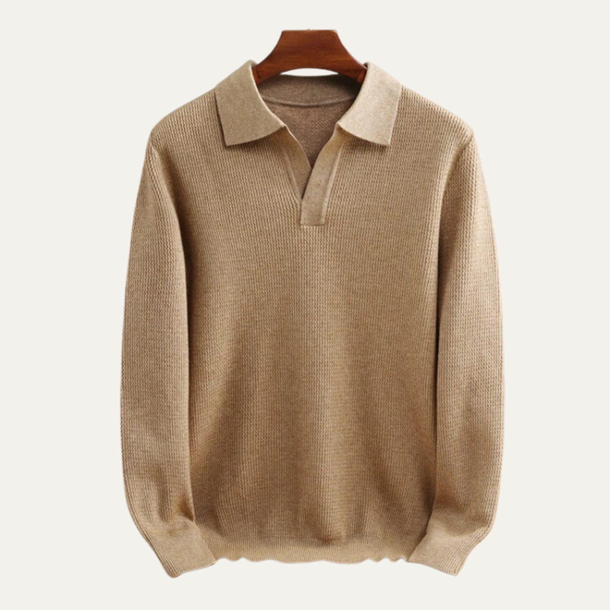 The Moncalvo Men’s Cashmere Knit Shirt Collar Sweater