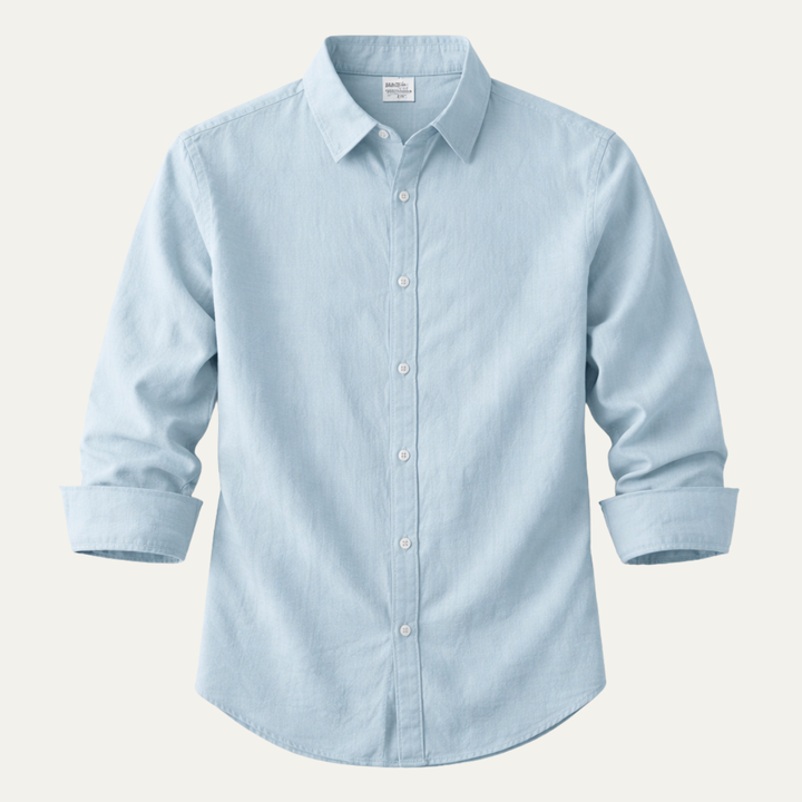 The Sarzana Men’s Business Button Down Linen Cotton Shirt