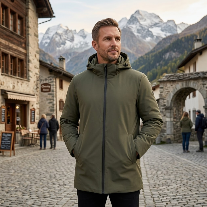 The Montclair Men’s Modern Fit Warm Hooded Jacket