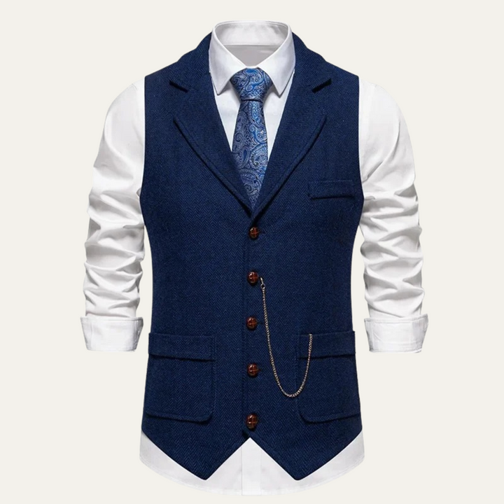 The Wallingford Men's Classic Tweed Suit Gilet