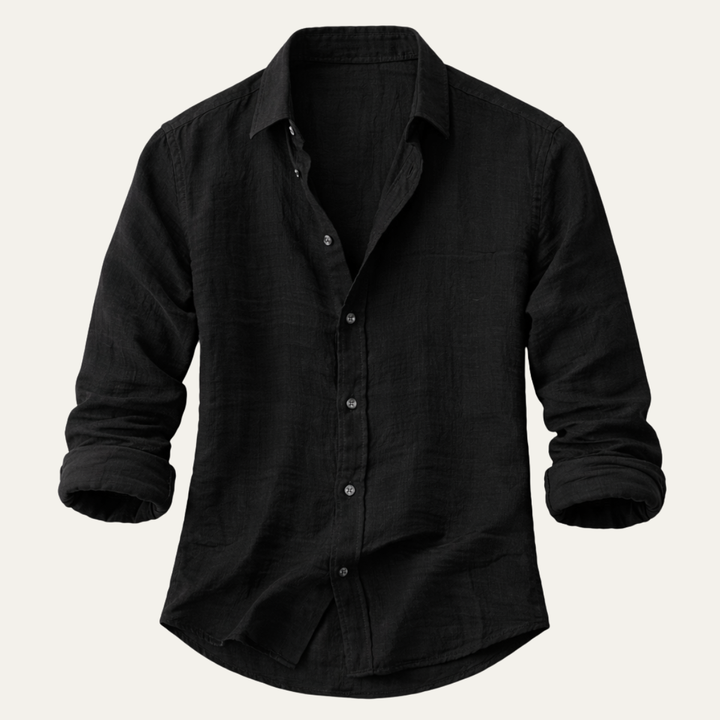 The Timbercrest Hill Men’s Cotton Linen Soft Beach Shirt