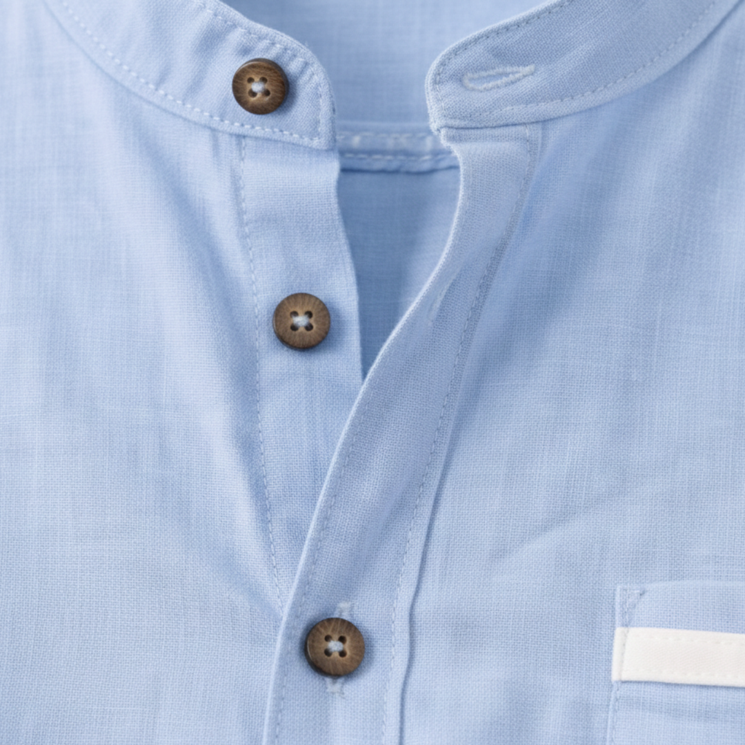 The Silverhaven Ridge Men’s Standing Collar Business Button Up Shirt