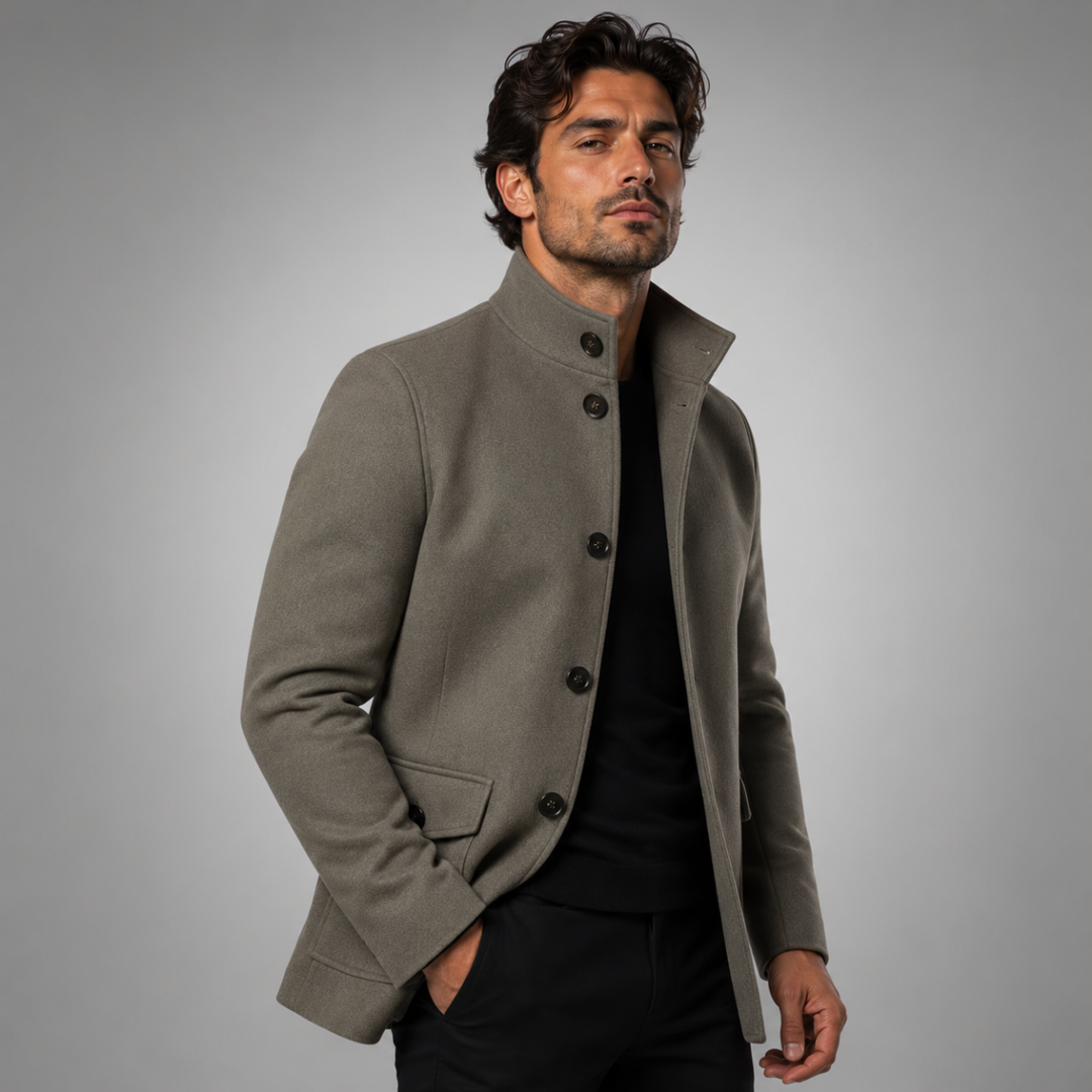 Wool Coat - Men’s Smart Tailored Overcoat