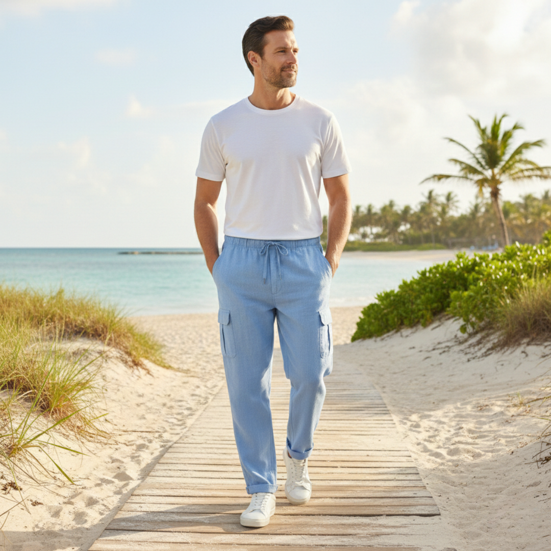 The Maplecrest Men’s Loose Fit Multi Pocket Cargo Pants