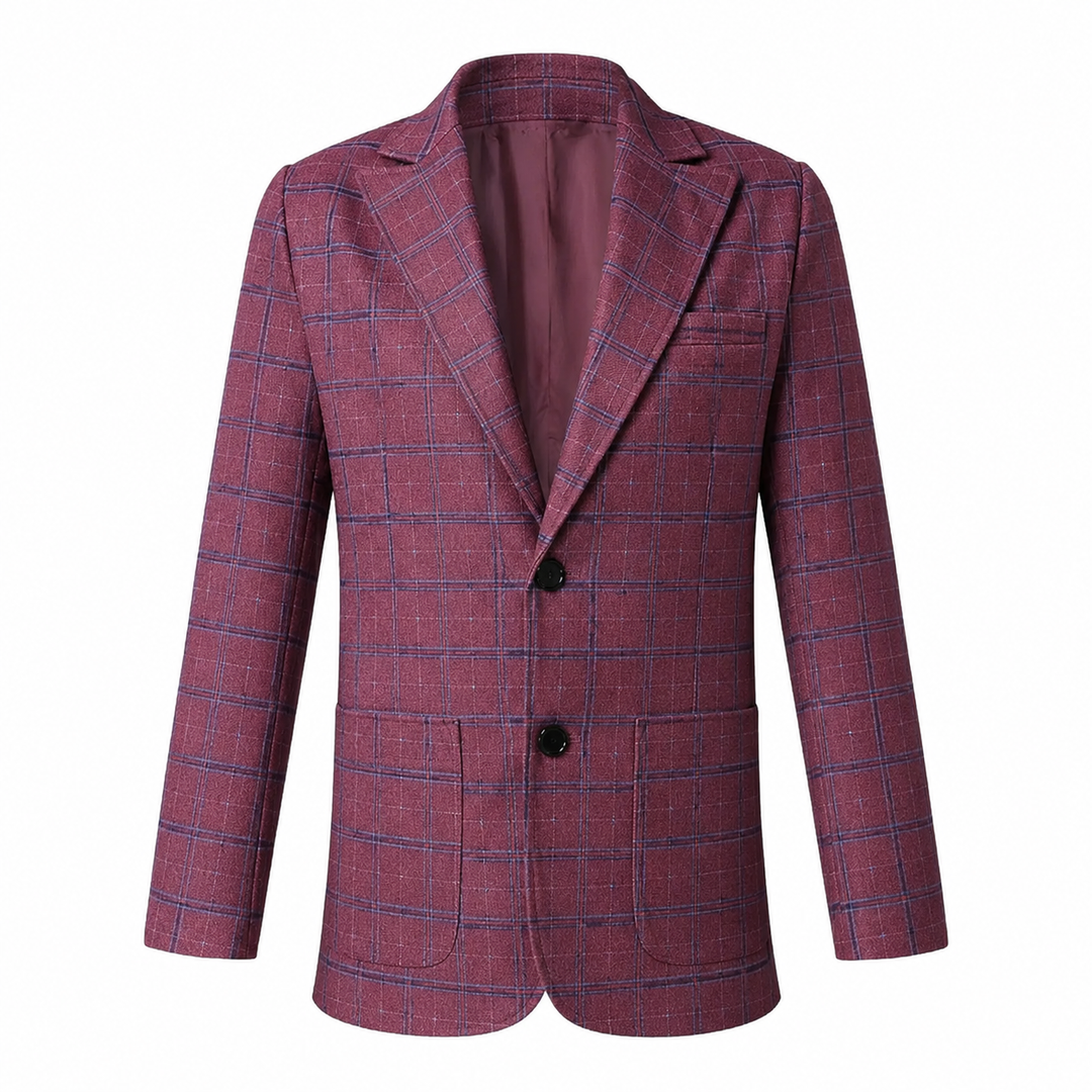 The Garda Porto Men’s Checked Double Breasted Plaid Blazer - Wedding Guest