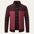 The Salerno Men’s Trendy  Winter Zip Up Quilted Knit Puffer Jacket - Black