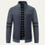 The Salerno Men’s Trendy  Winter Zip Up Quilted Knit Puffer Jacket - Black