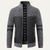 The Avellino Men’s Elegant Winter Zip Up Quilted Knit Puffer Jacket - Black
