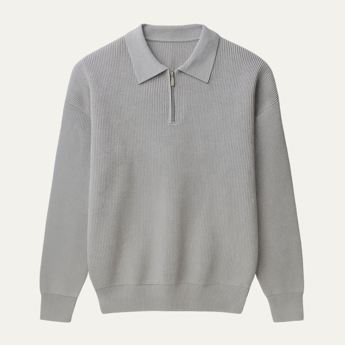 The Zurich Men’s Luxury Quarter Zip Cotton Knit Sweater