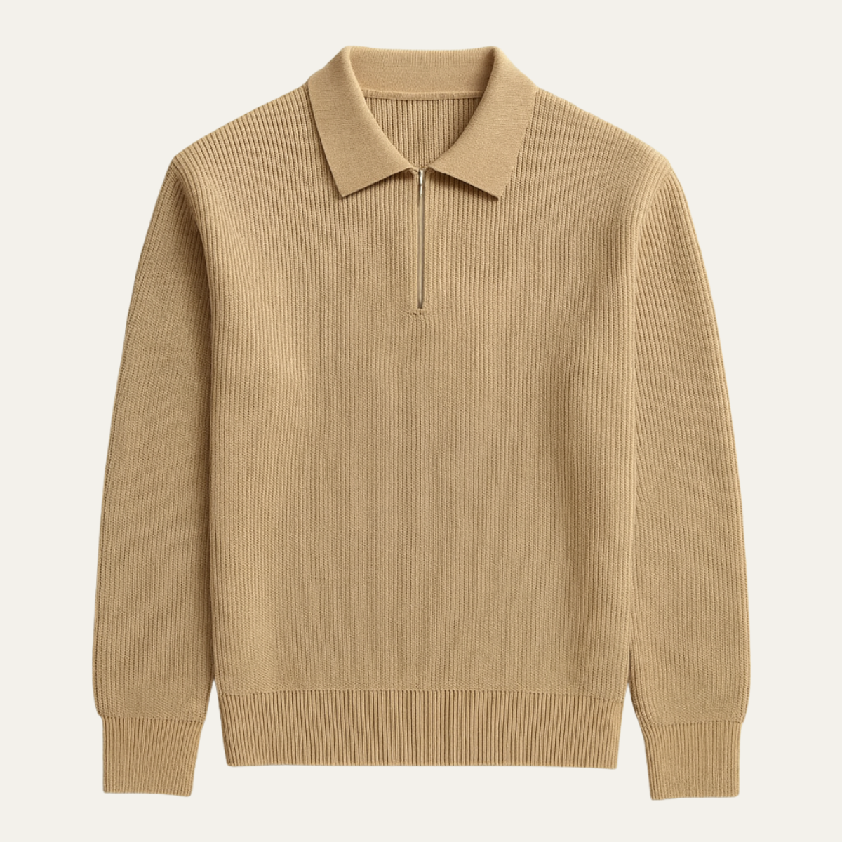 The Zurich Men’s Luxury Quarter Zip Cotton Knit Sweater