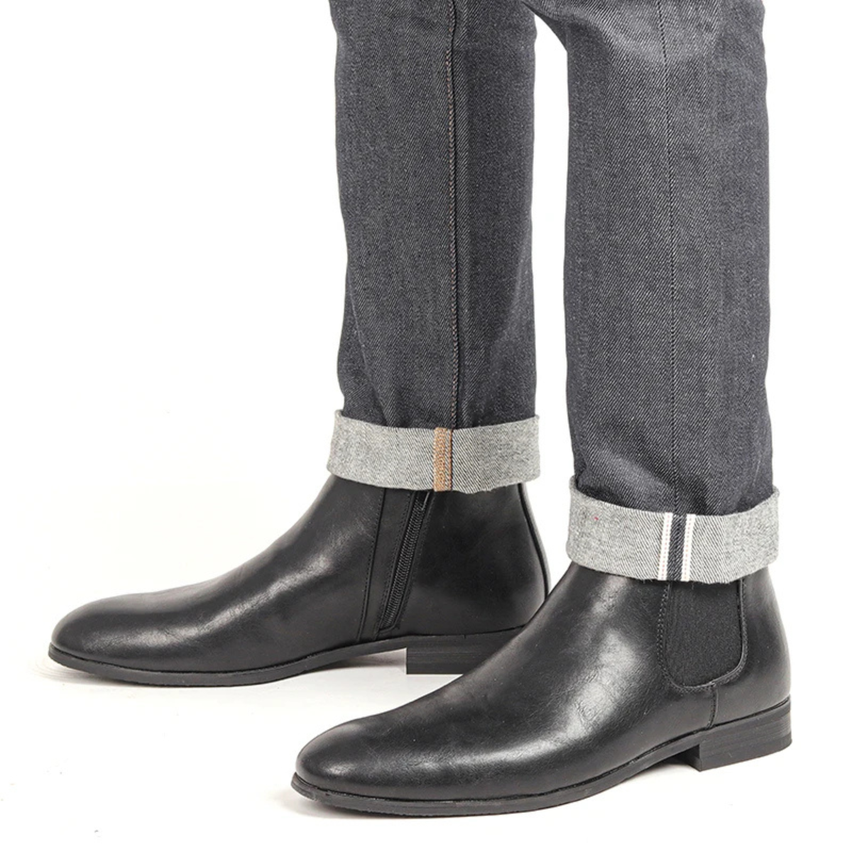 The Agrigento Men’s Chelsea Leather Ankle Boots with Elastic Side Panels