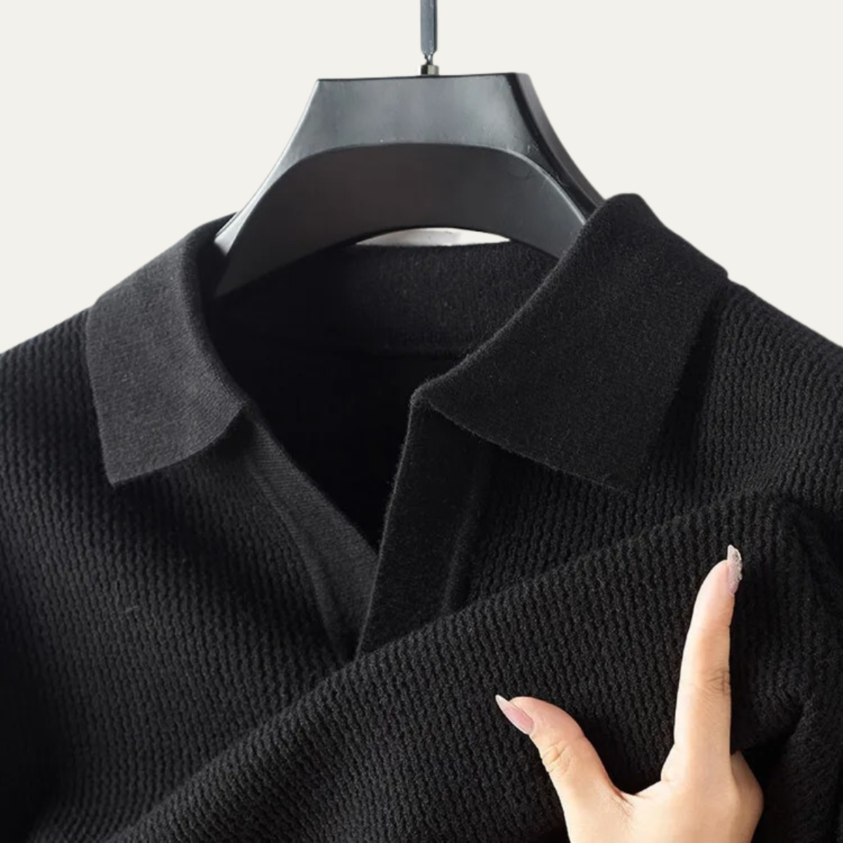 The Moncalvo Men’s Cashmere Knit Shirt Collar Sweater