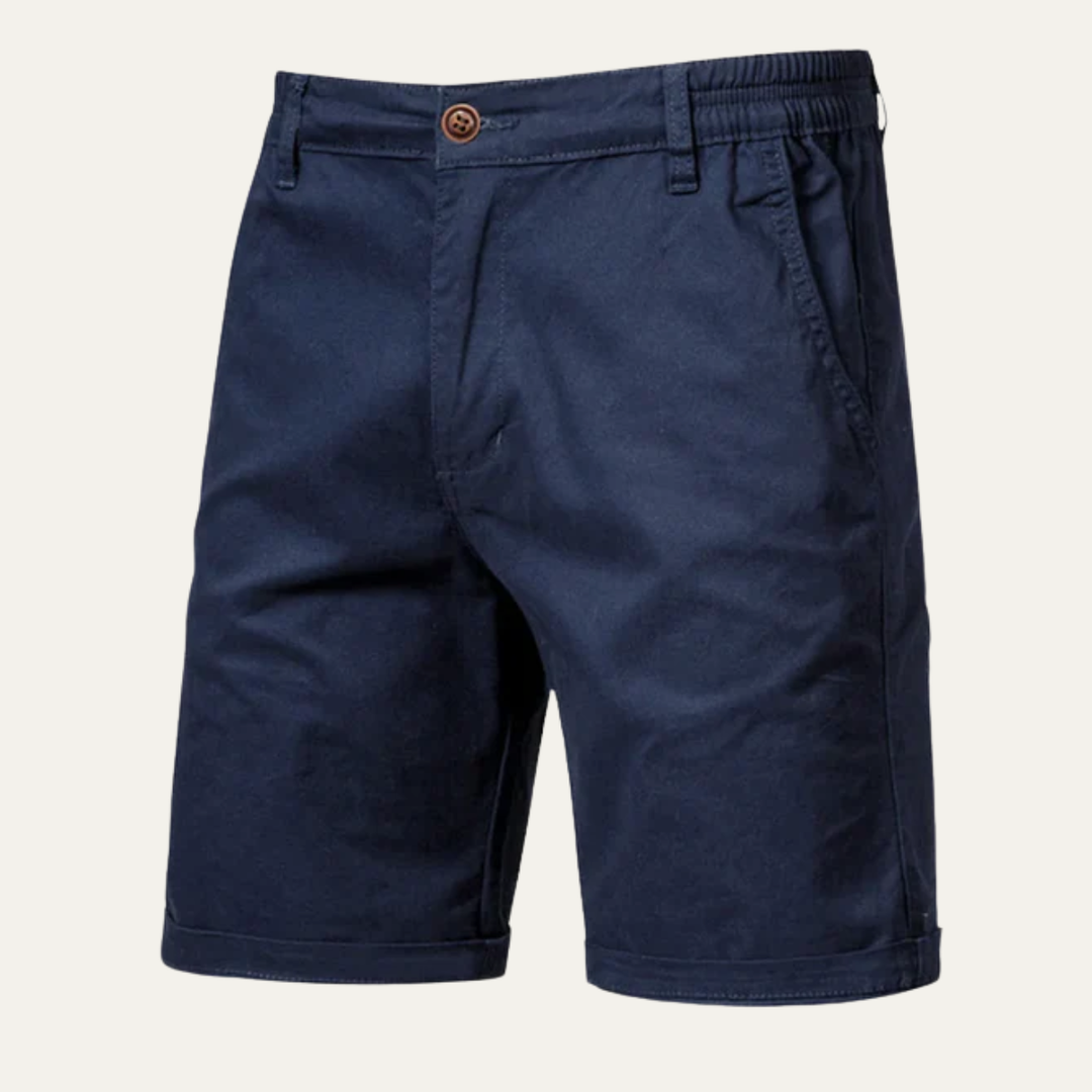 The Roseland Men’s Premium Cotton Flat Front Summer Shorts
