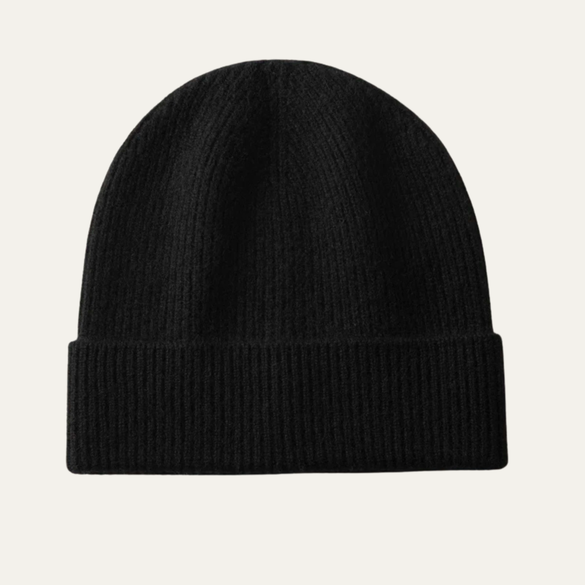 The Rockford Men's Soft Ribbed Knit Cashmere Beanie