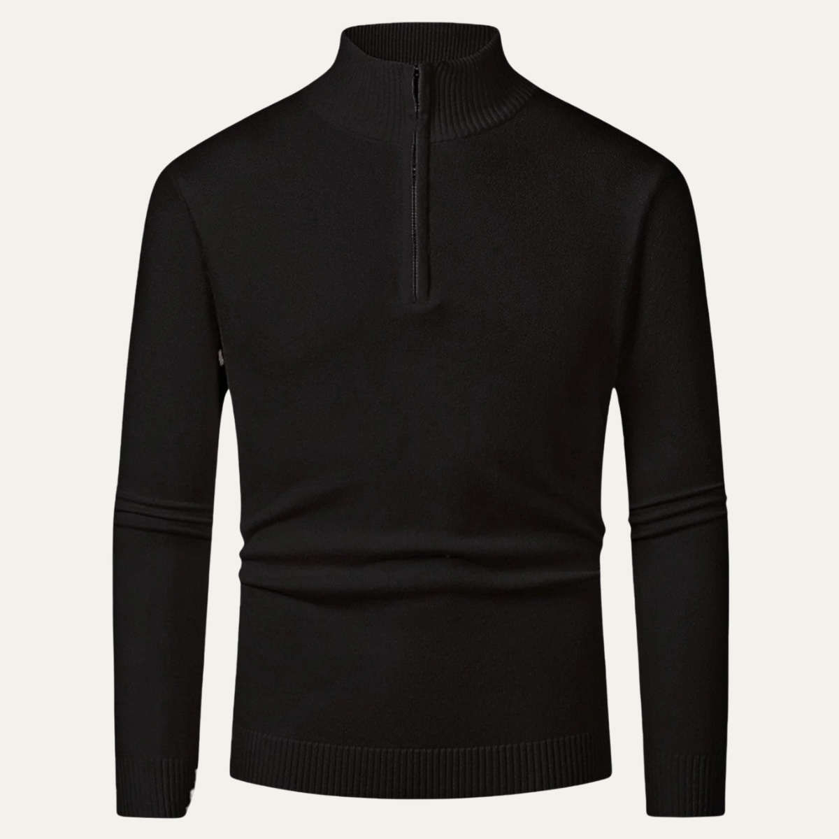 The Chester Men’s Elegant Wool Zip Knit Turtleneck Sweater
