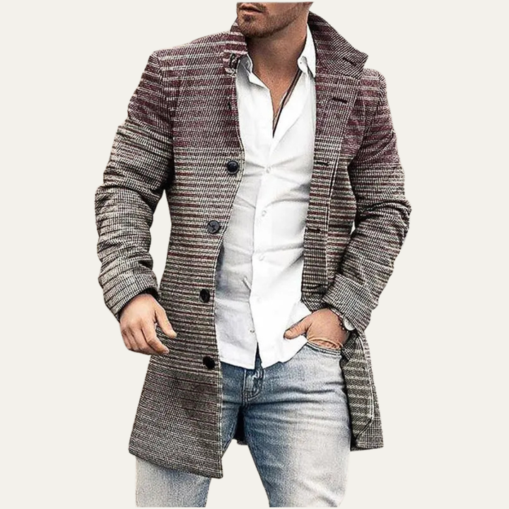 The Glenhaven Men's Colorful Patchwork Long Coat