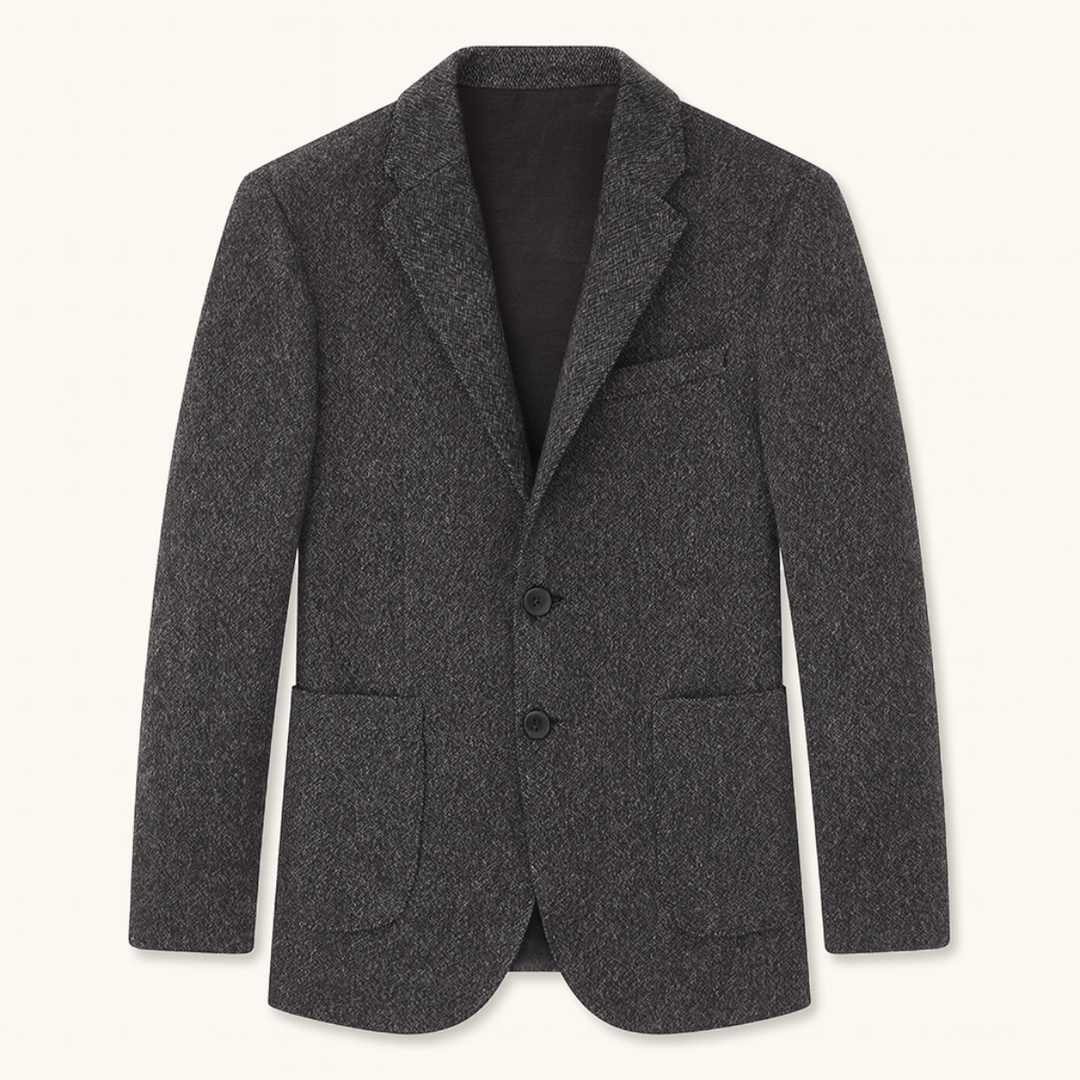 The Heidelberg Men’s Elegant Herringbone Blazer Single Breasted Smart Blazer